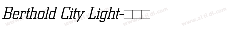 Berthold City Light字体转换
